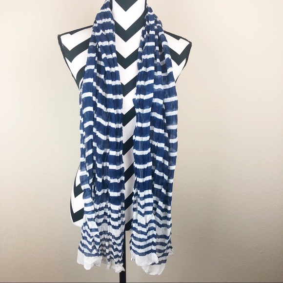 Accessories - 🔥5 for 30 Blue and White Striped Scarf